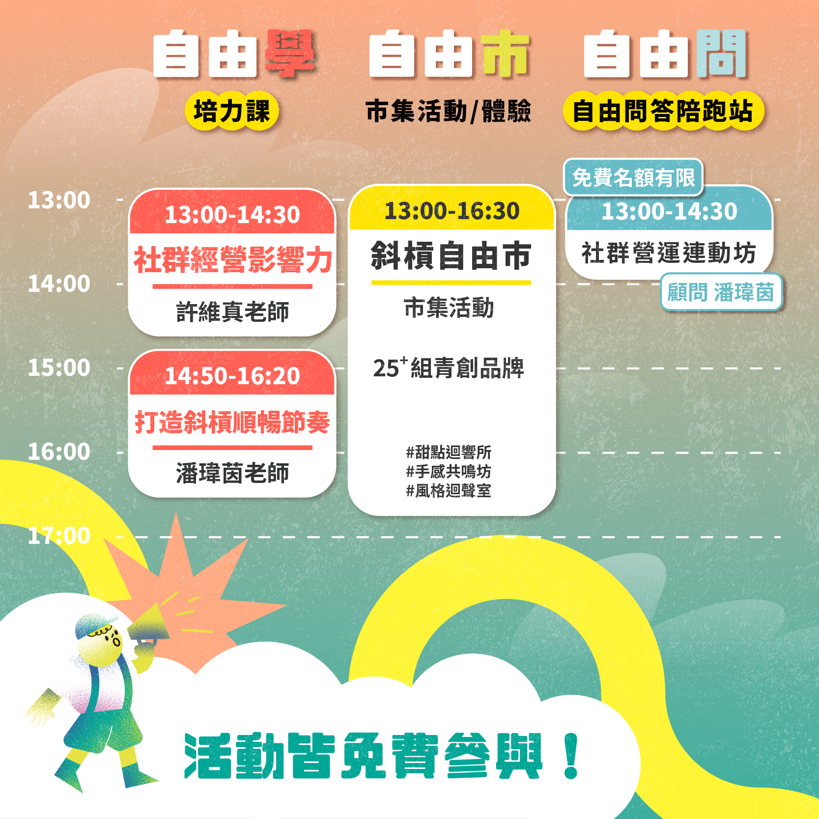 相關圖片 圖四：斜槓自由市 Vol.7 活動時程表.png