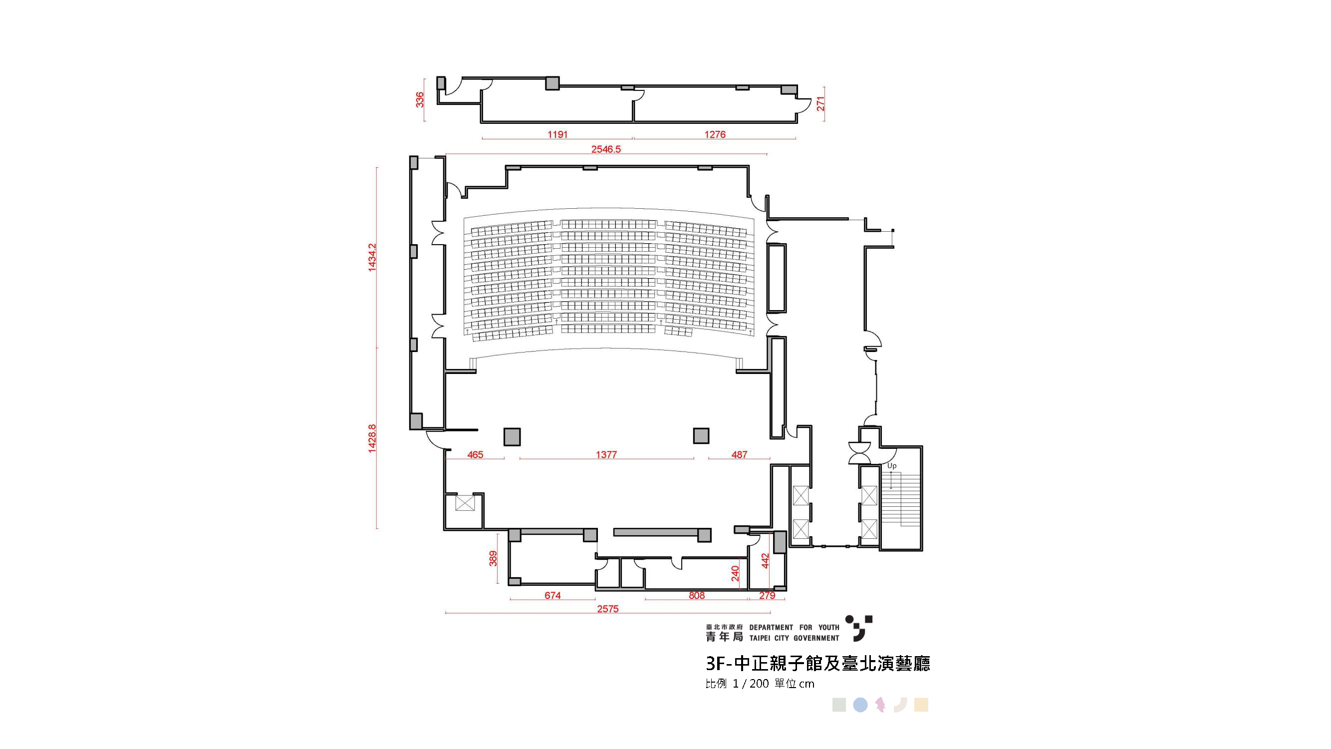 3樓-臺北演藝廳 平面圖
