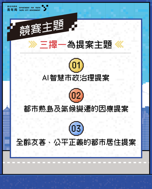 相關圖片 提案競賽主題三擇一