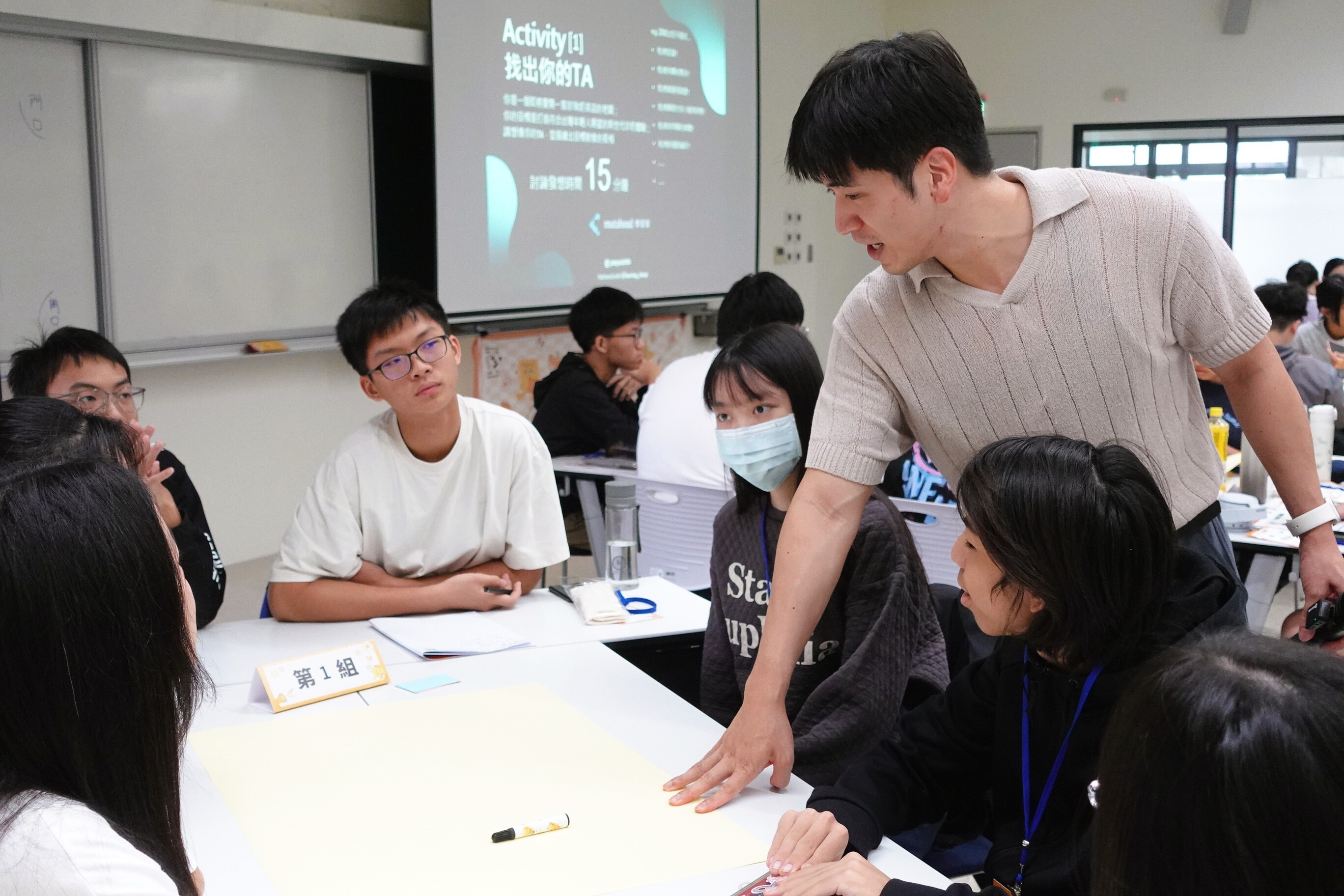 相關圖片 于亦知老師引導學員進行企劃發想